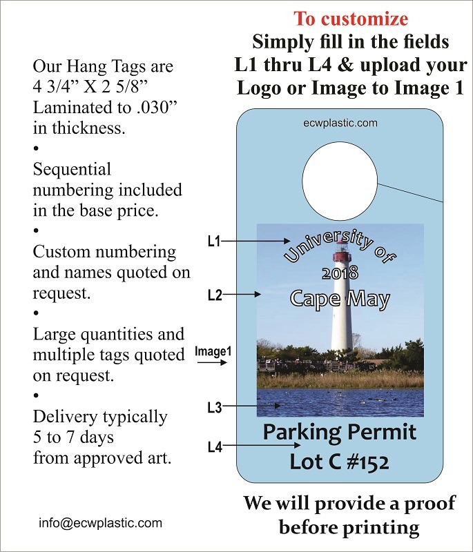 Parking Tag Style 200V